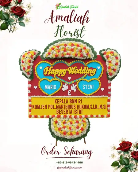 Papan Bunga Pernikahan Botodayaan